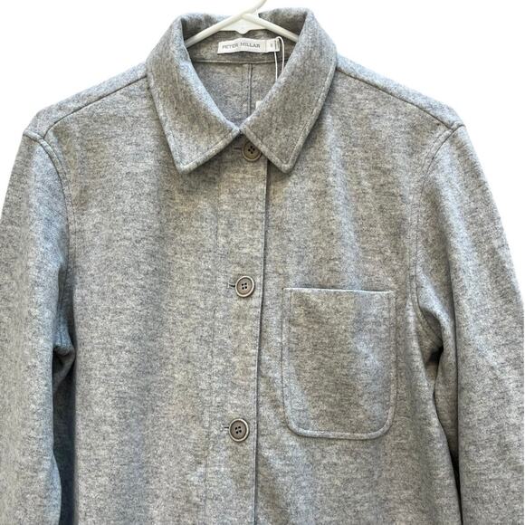 NEW Peter Millar Womenswear Gray Cashmere Lightweight Shacket Size Small - Picture 2 of 8